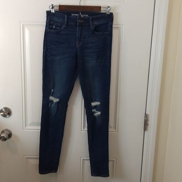 Old Navy Rockstar distressed mid-rise skinny Jeans - Picture 4 of 12